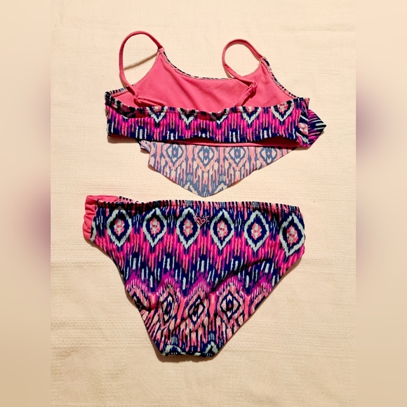 Justice girls size 14 bikini VGUC or better blue, pink, purple - Picture 3 of 3
